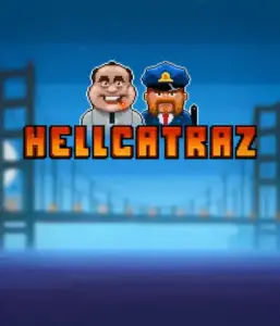 Explore the thrilling world of the Hellcatraz game by Relax Gaming, showcasing a comic-style prisoner and a guard with the infamous Alcatraz prison and San Francisco skyline in the background. This image depicts the fun and humor of an escape-themed game, ideal for those who enjoy playful themes, providing a captivating adventure. 